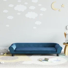 Sofá para niños de terciopelo azul 100x50x26 cm von vidaXL, Baby- und Kleinkindmöbel - Ref: Foro24-3196393, Preis: 102,34 €, ...