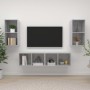 Muebles de salón de pared 4 pzs madera ingeniería gris hormigón en Muebles TV | Comprar online en Foru.es