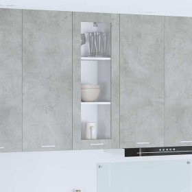 Mueble colgante con puerta Riga Gris Concreto 40 x 31 x 100 cm en Armarios de cocina | Comprar online en Foru.es