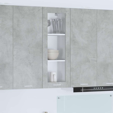 Mueble colgante con puerta Riga Gris Concreto 40 x 31 x 100 cm en Armarios de cocina | Comprar online en Foru.es