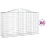 Cestas de gaviones 6 uds forma de arco hierro 200x50x120/140 cm de vidaXL, Maceteros y jardineras - Ref: Foro24-3145665, Prec...