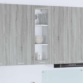 Mueble colgante con puerta Riga Gris Sonoma 40 x 31 x 100 cm en Armarios de cocina | Comprar online en Foru.es