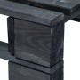 Otomana de jardín de palets madera de pino impregnada negro de vidaXL, Sofás modulares de exterior - Ref: Foro24-3066435, Pre...