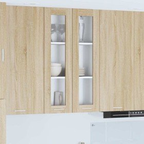 Mueble colgante con puerta Riga Roble Sonoma 60 x 31 x 100 cm en Armarios de cocina | Comprar online en Foru.es
