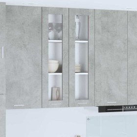 Mueble colgante con puerta Riga Gris Concreto 60 x 31 x 100 cm en Armarios de cocina | Comprar online en Foru.es