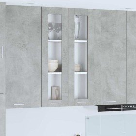 Mueble colgante con puerta Riga Gris Concreto 60 x 31 x 100 cm en Armarios de cocina | Comprar online en Foru.es