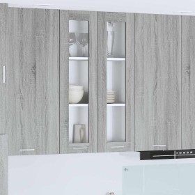 Mueble colgante con puerta Riga Gris Sonoma 60 x 31 x 100 cm en Armarios de cocina | Comprar online en Foru.es