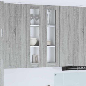 Mueble colgante con puerta Riga Gris Sonoma 60 x 31 x 100 cm en Armarios de cocina | Comprar online en Foru.es