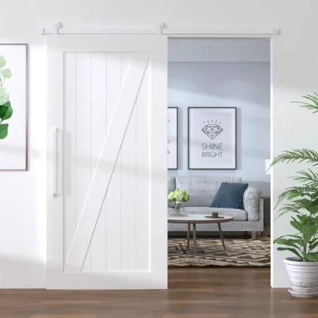Kit herrajes para puertas correderas de acero blanco 183 cm by vidaXL, Door items - Ref: Foro24-151705, Price: 91,37 €, Disco...