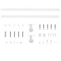 Türbeschlag-Set für weiße Schiebetüren aus Stahl, 183 cm. von vidaXL, Türartikel - Ref: Foro24-151705, Preis: 91,37 €, Rabatt: %