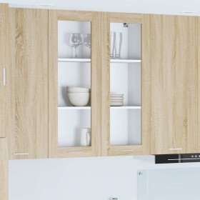 Mueble colgante con puerta Riga Roble Sonoma 80 x 31 x 100 cm en Armarios de cocina | Comprar online en Foru.es