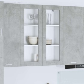 Mueble colgante con puerta Riga Gris Concreto 80 x 31 x 100 cm en Armarios de cocina | Comprar online en Foru.es
