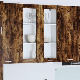 Mueble colgante con puerta Riga Roble ahumado 80 x 31 x 100 cm en Armarios de cocina | Comprar online en Foru.es