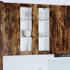 Mueble colgante con puerta Riga Roble ahumado 80 x 31 x 100 cm en Armarios de cocina | Comprar online en Foru.es