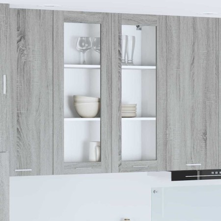 Mueble colgante con puerta Riga Gris Sonoma 80 x 31 x 100 cm en Armarios de cocina | Comprar online en Foru.es