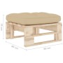 Otomana de jardín de palets madera de pino impregnada de vidaXL, Sofás modulares de exterior - Ref: Foro24-3066460, Precio: 6...