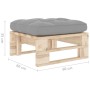 Otomana de jardín de palets madera de pino impregnada de vidaXL, Sofás modulares de exterior - Ref: Foro24-3066459, Precio: 6...