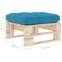 Otomana de jardín de palets madera de pino impregnada de vidaXL, Sofás modulares de exterior - Ref: Foro24-3066461, Precio: 6...