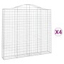 Cestas de gaviones 4 uds forma de arco hierro 200x30x180/200 cm de vidaXL, Maceteros y jardineras - Ref: Foro24-3145516, Prec...