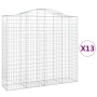 Cestas gaviones 13 uds forma de arco hierro 200x50x180/200 cm de vidaXL, Maceteros y jardineras - Ref: Foro24-3145735, Precio...