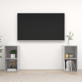Muebles de salón de pared 2 pzs madera ingeniería gris hormigón en Muebles TV | Comprar online en Foru.es