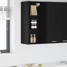 Mueble colgante Riga Roble Negro 40 x 29,5 x 80 cm en Armarios de cocina | Comprar online en Foru.es