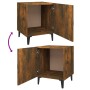Mesitas de noche 2 uds madera contrachapada color roble ahumado de vidaXL, Mesitas de noche - Ref: Foro24-817316, Precio: 50,...