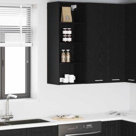 Mueble colgante Riga Roble Negro 40 x 29,5 x 100 cm en Armarios de cocina | Comprar online en Foru.es