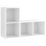 Muebles de salón 2 pzas madera ingeniería blanco 72x35x36,5 cm en Muebles TV | Comprar online en Foru.es