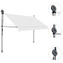 Toldo manual retráctil con LED crema 300 cm en Toldos | Comprar online en Foru.es