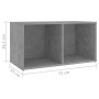 Muebles de salón 2 piezas madera ingeniería gris hormigón en Muebles TV | Comprar online en Foru.es
