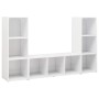 Muebles de salón 3 piezas madera ingeniería blanco 107x35x37 cm en Muebles TV | Comprar online en Foru.es