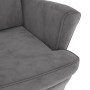 Sillón orejero y taburete de terciopelo gris claro de vidaXL, Sillones - Ref: Foro24-3115931, Precio: 261,03 €, Descuento: %