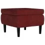 Ohrensessel und Hocker aus rotem Samt von vidaXL, Sessel - Ref: Foro24-3115936, Preis: 287,64 €, Rabatt: %