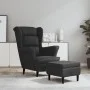 Sillón orejero y taburete de terciopelo gris oscuro de vidaXL, Sillones - Ref: Foro24-3115932, Precio: 265,53 €, Descuento: %