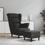 Sillón orejero y taburete de terciopelo gris oscuro de vidaXL, Sillones - Ref: Foro24-3115932, Precio: 260,62 €, Descuento: %