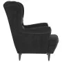 Sillón orejero y taburete de terciopelo gris oscuro de vidaXL, Sillones - Ref: Foro24-3115932, Precio: 265,53 €, Descuento: %