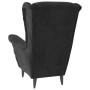 Sillón orejero y taburete de terciopelo gris oscuro de vidaXL, Sillones - Ref: Foro24-3115932, Precio: 260,62 €, Descuento: %