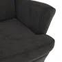 Sillón orejero y taburete de terciopelo gris oscuro de vidaXL, Sillones - Ref: Foro24-3115932, Precio: 265,53 €, Descuento: %