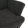 Sillón orejero y taburete de terciopelo gris oscuro de vidaXL, Sillones - Ref: Foro24-3115932, Precio: 260,62 €, Descuento: %