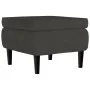 Sillón orejero y taburete de terciopelo gris oscuro de vidaXL, Sillones - Ref: Foro24-3115932, Precio: 265,53 €, Descuento: %