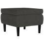 Sillón orejero y taburete de terciopelo gris oscuro de vidaXL, Sillones - Ref: Foro24-3115932, Precio: 260,62 €, Descuento: %