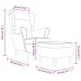 Sillón orejero y taburete de terciopelo azul de vidaXL, Sillones - Ref: Foro24-3115930, Precio: 276,55 €, Descuento: %