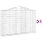 Cestas de gaviones 4 uds forma de arco hierro 200x30x120/140 cm de vidaXL, Maceteros y jardineras - Ref: Foro24-3145453, Prec...