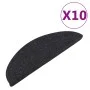 Alfombrilla autoadhesiva de escalera 10 uds antracita 56x17x3cm de vidaXL, Alfombrillas para escalones - Ref: Foro24-355252, ...