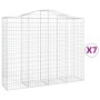 Cestas de gaviones 7 uds forma de arco hierro 200x50x160/180 cm de vidaXL, Maceteros y jardineras - Ref: Foro24-3145708, Prec...