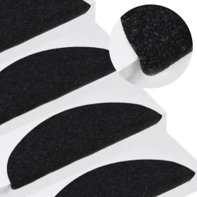 Alfombrilla autoadhesiva de escalera 10 uds negro 56x17x3 cm de vidaXL, Alfombrillas para escalones - Ref: Foro24-355254, Pre...