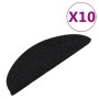 Alfombrilla autoadhesiva de escalera 10 uds negro 56x17x3 cm de vidaXL, Alfombrillas para escalones - Ref: Foro24-355254, Pre...