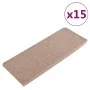 Alfombrillas autoadhesivas de escalera 15 uds 65x24,5x3,5 cm de vidaXL, Alfombrillas para escalones - Ref: Foro24-343476, Pre...