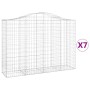 Cestas gaviones 7 uds forma de arco hierro 200x50x140/160 cm de vidaXL, Maceteros y jardineras - Ref: Foro24-3145687, Precio:...
